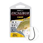 Excalibur 47300006 Long Shank Крючки С Одним Глазком Бесцветный Black Nickel 6