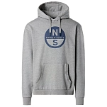 North sails 691258-0928-M Толстовка с капюшоном Graphic 691258 Серый Medium Grey Melange M