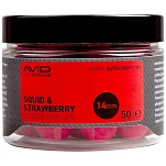 Avid carp A0650022 Бойл Кальмар и Клубника 50g Red 14 mm