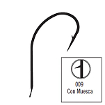 Asari A009NOS-1 Kentsuki Maruseigo Крюк Черный  Nickel Black (25 pcs) 1 