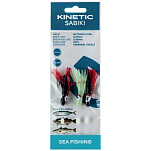 Kinetic F117-154-045 Sabiki Octopus Рыболовное Перо Бесцветный Glow / Red / Black 3/0 
