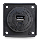 BERKER 926052505 Двойная розетка USB / 1x USB-A / 1x USB-C / антрацитовый