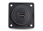 BERKER 926052505 Двойная розетка USB / 1x USB-A / 1x USB-C / антрацитовый
