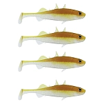 Westin P228-309-219-UNIT Мягкий приманка Stanlet The Stickleback Shadtail 1.5g 55 mm 4 Единицы Motoroil Gold