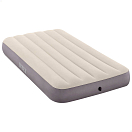 Купить Intex 64101 Dura Beam Standard Deluxe Одноместный высокий матрас Серый 99 x 191 x 25 cm 7ft.ru в интернет магазине Семь Футов