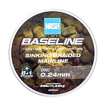 Nash T6007 Плетёная леска Baseline Sinking 1200 m Camo 0.350 mm
