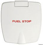 Врезная монтажная ниша New Edge диаметр 87x94мм c надписью Fuel Stop из белого ABS-пластика, Osculati 17.452.94