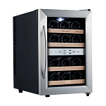 Винный шкаф термоэлектрический двухзонный Libhof Amateur AFD-12 Silver 340х510х534мм на 12 бутылок серебристый с белой подсветкой
