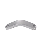 Enrico polipodio 2626901 Изогнутый Zinc пластина Анод  Silver 57 x 15 x 15 mm 
