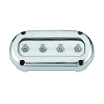 A.a.a. 4000239 IP68 4x3W 10-30V Прямоугольный подводный светодиодный светильник Серебристый White 135 x 67 x 20 mm 