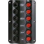 Talamex 14576011 Swichpanel Wave дизайн 6 Переключатели 12V Серебристый Black