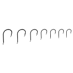 Asari A003ACS-1 Chinu Laser Carbon Double Barb Крюк Черный Nickel (25 pcs) 1 