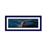 Постер Черный мол в Сен-Мало "Le Mole des noirs - Saint-Malo" Филиппа Плиссона Art Boat/OE 339.01.232BС 33x95см в синей рамке с веревкой