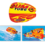 Надувной буксируемый баллон Sportsstuff Sumo Tube с защитным подлокотником Sumo Splash Guard 53-1807 970 x 820 мм красный/желтый