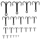 Купить Asari A717BNS-3/0 Universal 717 Крюк Серебристый  Black Nickel (10 pcs) 3/0 7ft.ru в интернет магазине Семь Футов