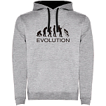 Kruskis SU1067055802S006 Толстовка с капюшоном Evolution By Anglers Two-Colour Серый Heather Grey / Black 2XL