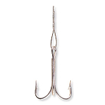 Mustad 13711 3549 Treble Крюк Серебристый  with Nylon Cable (3 pcs) 1/0 (20 Kg) 