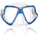 Маска для плавания двухлинзовая для узких лиц Mares X-Vision Mid 411024 прозрачный/синий для взрослых