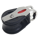Блок одношкивный Ronstan RF20101 Ø20мм 250/550кг для троса Ø6мм шарикоподшипниковый с вертлюгом и скобой