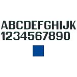 International letterfix 59590160 0 Наклейки с цифрами Бесцветный Blue 150 mm 