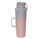 Asobu TWP33 PINK 600ml Термальная бутылка Twin Pack Серый Pink