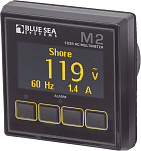 Многофункциональный измерительный прибор Blue Sea M2 1838 7-70/50-250В 0-150A 40-90Гц 0-45кВт IP66 двухконтурный