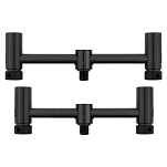 Fox international CBB043 Сигнализатор поклевки для держателя удилища Black Label Carbon Adjustable 2 Секции Серебристый Black 110-125 mm