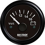 Recmar RECKY13200 8-16V Вольтметр Черный  Black 51 mm 