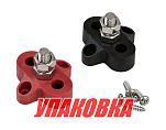Клемма-штифт одинарная, M8, черная/красная, Marine Rocket (упаковка из 10 шт.) MRTS00078_pkg_10