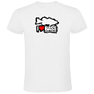 Купить Kruskis CA65500301K037 Футболка с коротким рукавом I Love Bass Белая White L 7ft.ru в интернет магазине Семь Футов