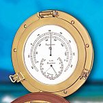 Метеостанция судовая Moretti Luce Elegance 100.12B 25см термометр/гигрометр из полированной латуни