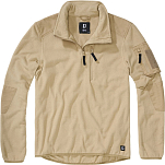Brandit 4037-70-XL Флисовая кофта с полумолнией Troyer Ripstop Бежевый Camel XL