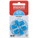 Купить Maxell MA675 щелочные батарейки для слуховых аппаратов  Black 7ft.ru в интернет магазине Семь Футов