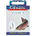 Gamakatsu 140156-01000-00016-00 Booklet Trout 3610N Палатка Крюк 0.160 мм 100 см Серебристый Nickel 10 