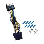 Fultyme rv 590-2019 5-контактный плоский разъем для автомобиля и прицепа 152.4 cm Серебристый Black