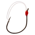Mustad W10559AP-TX-1/0-4A Apex Wide Weedless Dropshot Крючки С Одним Глазком Бесцветный TitanX 1/0