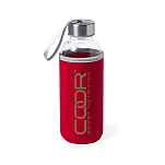 Coor P02 Стеклянная бутылка с крышкой 420ml  Red