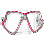 Маска для плавания из бисиликона для узких лиц Mares X-Vision LiquidSkin Mid 411029 прозрачно-розовый/розовый