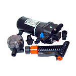 Flojet R4325143L Quad II Диафрагменный насос для мойки 17 л/мин, 2,8 бар, 12 В