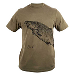 Korum K0350146 Футболка с коротким рукавом Classic Barbel Коричневый Brown 4XL