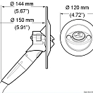 Душевая лейка со встроенным смесителем WHALE Twist со шлангом 2,5 м, Osculati 15.290.14