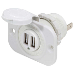Blue sea systems 4101620 Двойной USB Зарядное устройство Бесцветный White