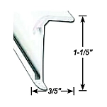 Ap products 112-021850028 Вставить угловую рейку 2.43 m Black