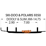 Коньки для лыж снегоходв Ski-Doo и Polaris DS4-9350 DS4-9350 Woody's