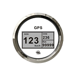 Спидометр-компас цифровой с GPS 12-24В 0-999 км/ч Ø96x55мм Ø85мм белый-серебристый с подсветкой и 32-канальной антенной, Osculati 27.781.01