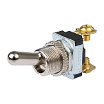 Bep marine 1002021 SPST 10A 12V Выкл.-Вкл. 6-32 Винт Терминалы Одинокий Полюс Переключать выключатель Золотистый Chrome / Black