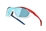 Спортивные очки с диоптриями 720armour Analog Pro / Matte Dark Grey Blue / Matte Neon Red Orange / Matte White Gasket / Smoke Full Blue White Lens, rx-234/b355g-9
