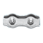 Forniture nautiche italiane 606193 Двойной зажим для веревок из нержавеющей стали Серебристый Silver 3 mm 