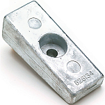 Martyr anodes 194-CM826134A Mercury Mercruiser Алюминиевый клиновой анод Серебристый Grey