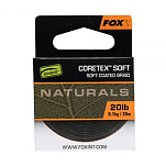 Fox international CAC812 Naturals Coretex Soft 20 m Карповая Ловля Black 20 Lbs